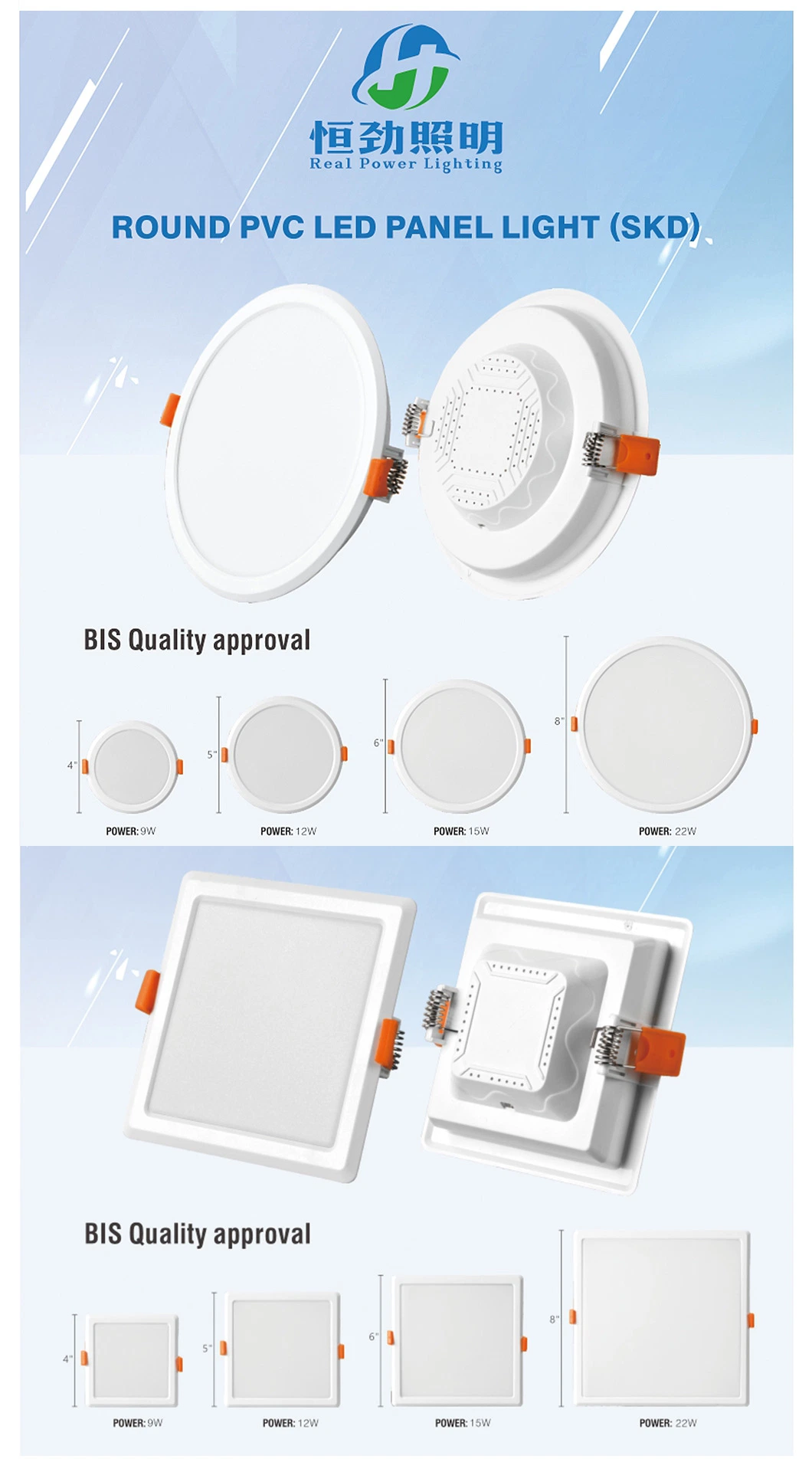 12W Ultra-Thin Embedded Ceiling Lamp with Junction Box Dimmable Airtight Downlight 5000K LED Panel Lamp