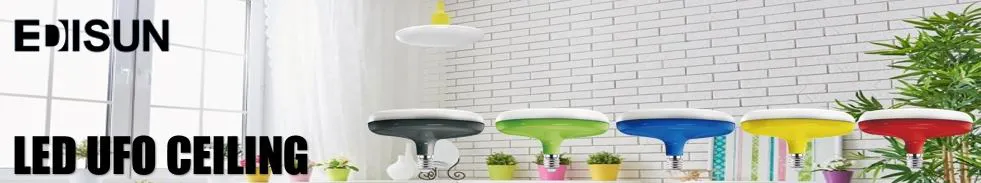 24W E27 LED Colorful UFO Shape Ceiling Bulb Lamp with Aluminum Ce RoHS